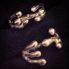 Bespoke Pair of Rings with engraved message by Vicky Forrester