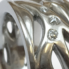 Bespoke Diamond Ring made from sentimental gold and vintage rose cut diamonds by Vicky Forrester