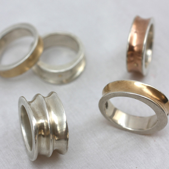 Vicky Forrester, rings, wedding rings, gold and silver, contemporary  jewellery , bespoke jewellery, jewelry. Original hand made jewellery experiences. Designed and made by hand. Each piece is hand crafted and exists as an original. Gold silver special  jewellery gifts. Made at my Flux in South London. These contemporary jewellery forms exist unique pieces as one a part of my exclusive one off bespoke jewellery collections.