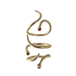 Medusa stacks - sterling silver rings with sapphire tips - Vicky Forrester Jewelry