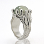 Vicky Forrester jewellery - Precious ring wih Quartz Cat's eye